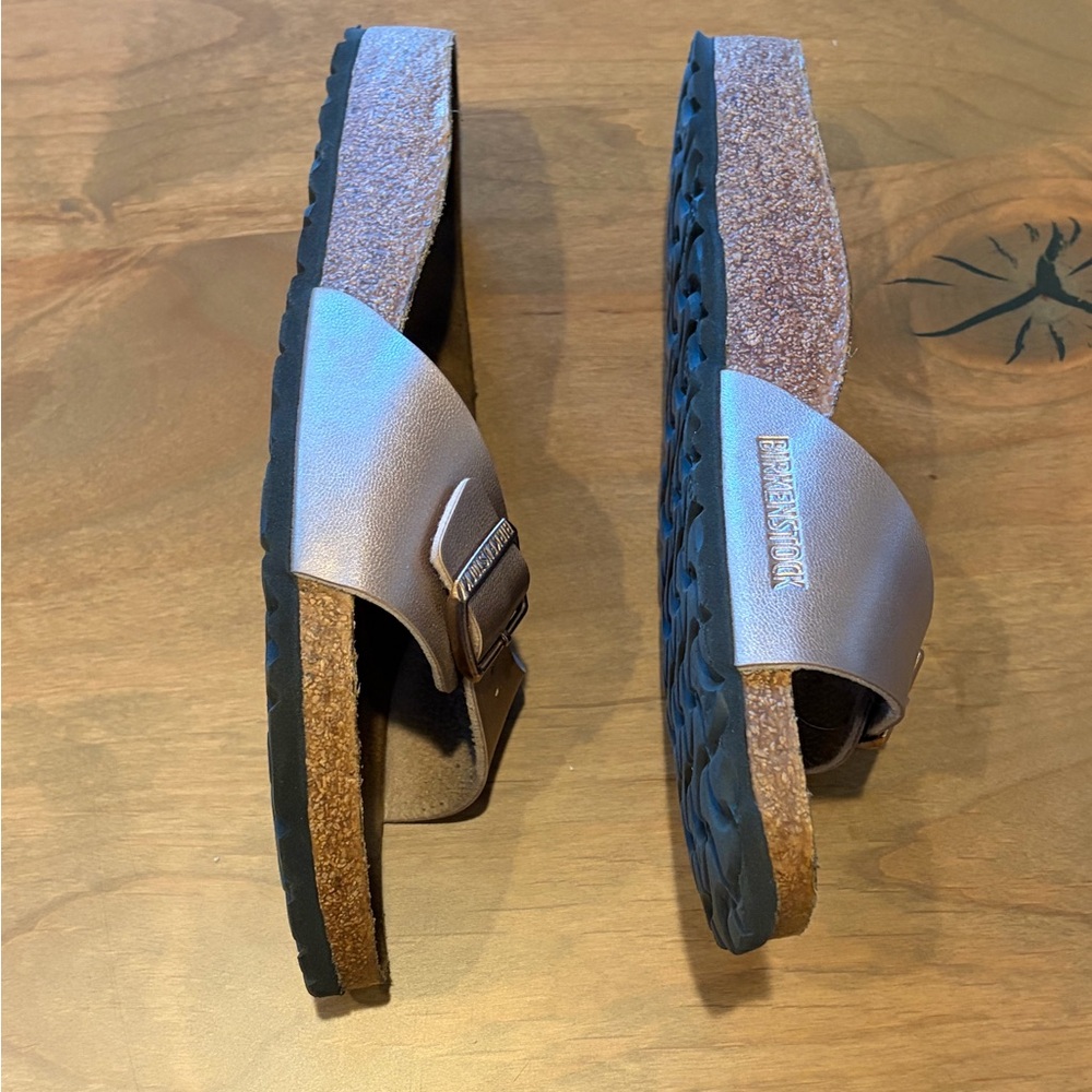 Birkenstock Ladies Madrid Rose Gold Slip On Sandal Size 6 - Picture 3 of 7